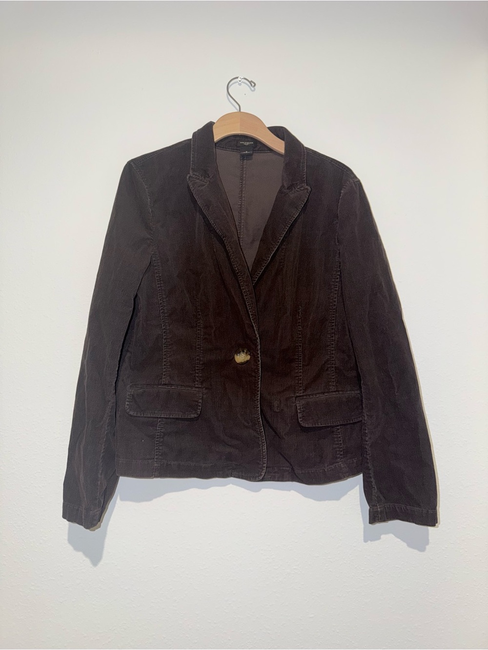 Ann Taylor Brown Corduroy Blazer Jacket